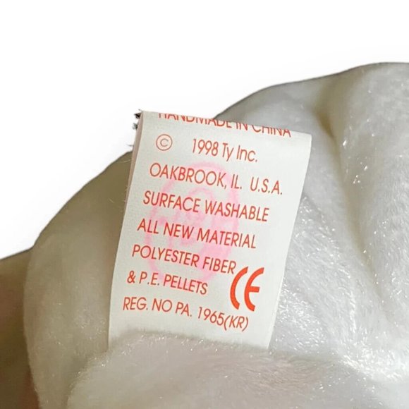 Ty Beanie Baby Halo the Angel Bear Retired 1998 PE Pellet - Picture 6 of 6
